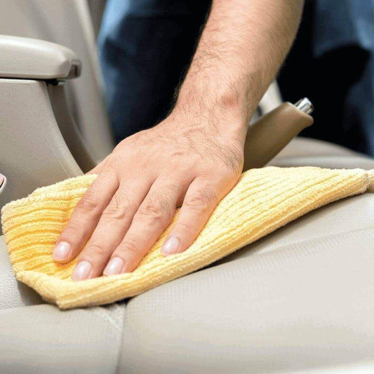 Aquila leather cleaner being as a car leather cleaner. It is a gentle and effective way to clean leather.