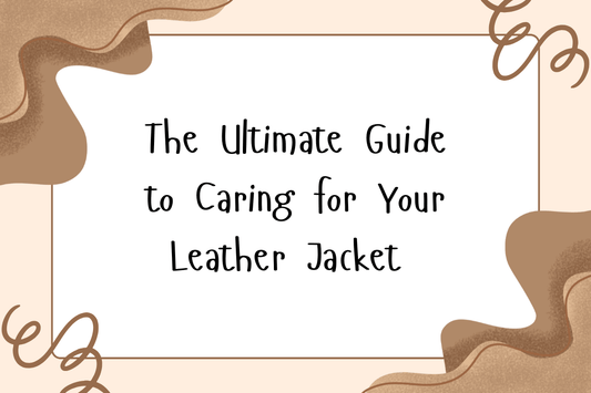 Cover image for the article on how to treat leather jackets with decorative patterns and stylish typography.