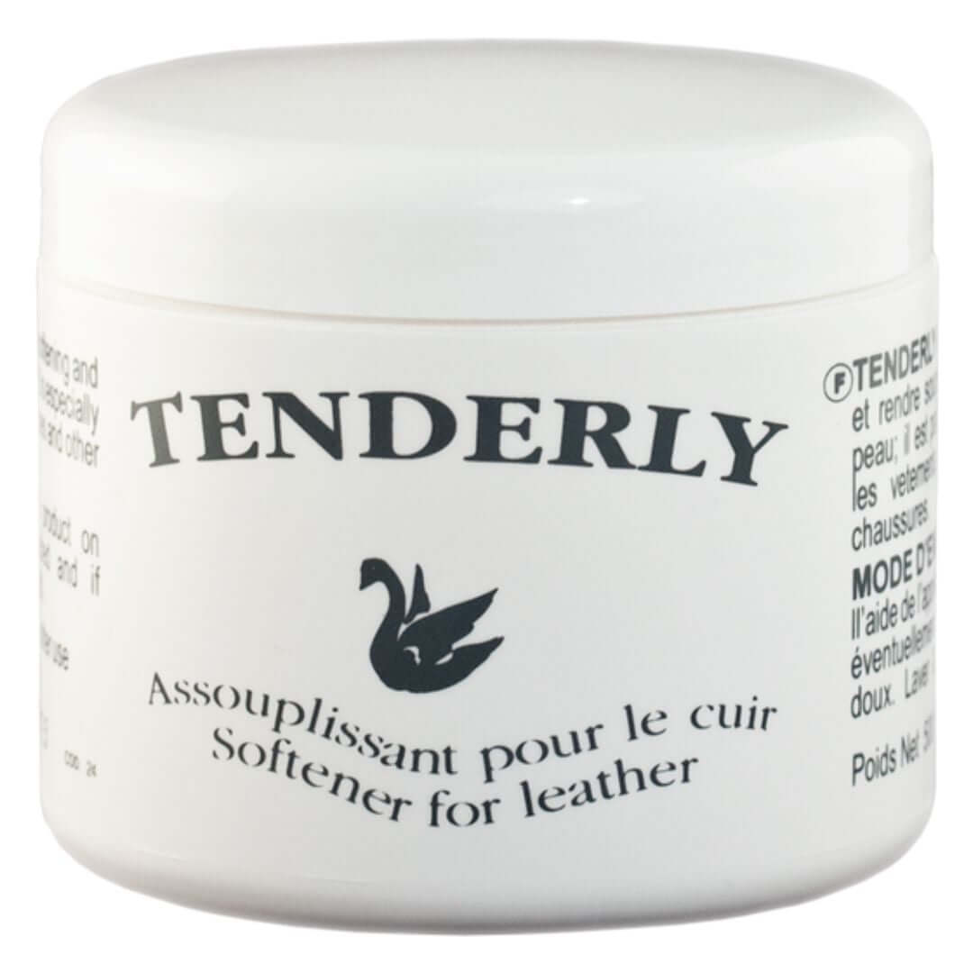 Tenderly Leather Softener safe for leather, suede, nubuck, and other leathers. 