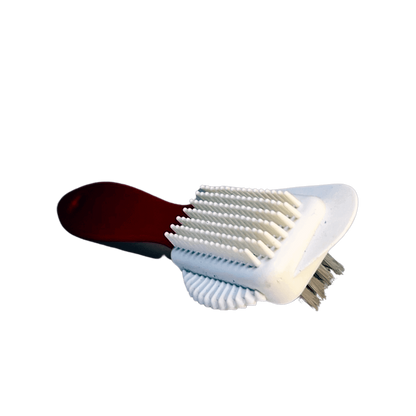 For nubuck leather care, this brush is also effective in removing dirt and restoring the natural texture of the leather. It's versatile enough to use on smooth leather and even distressed leather.